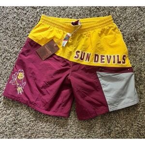 NEW Mitchell & Ness Arizona State Sun Devils NCAA Utility Nylon Shorts (Small)